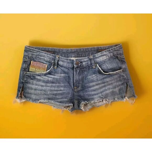 Citizens Of Humanity Jeans Distressed Shorts Women's 32 Stretch Anthropologie - Picture 1 of 7